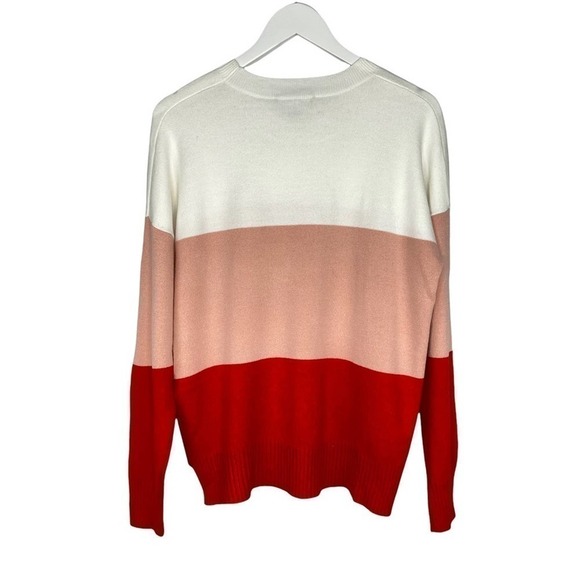 French Connection True Blossom Stripe Babysoft Crewneck Sweater NWT - Picture 3 of 9